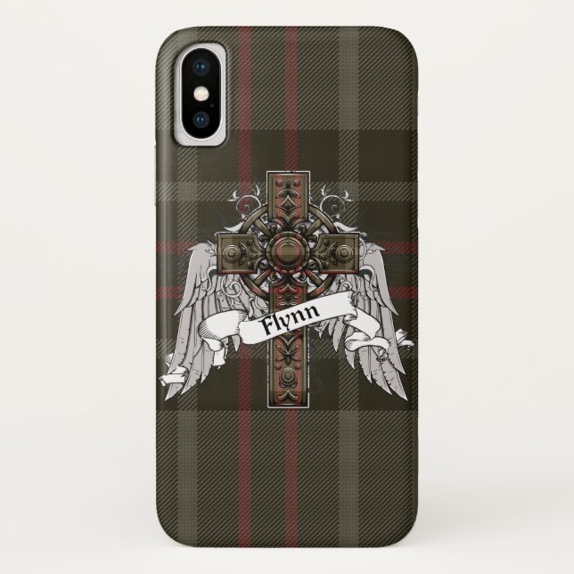 Coques Case-Mate iPhone Croix de tartan de Flynn (Dos)