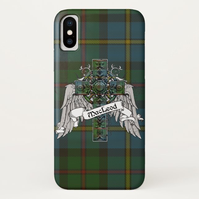 Coques Case-Mate iPhone Croix de tartan de MacLeod (Dos)