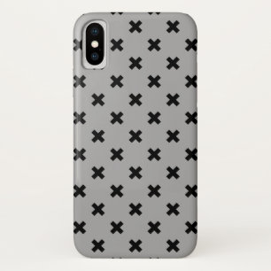 Case-Mate iPhone Case Croix noire coutures sur gris
