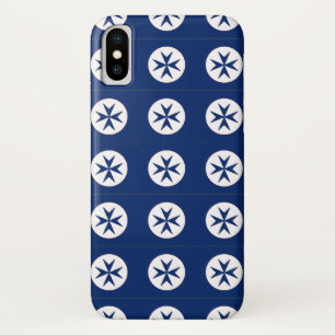 Coque iPhone X Croix octogonale BLUE CORSAIR STYLE
