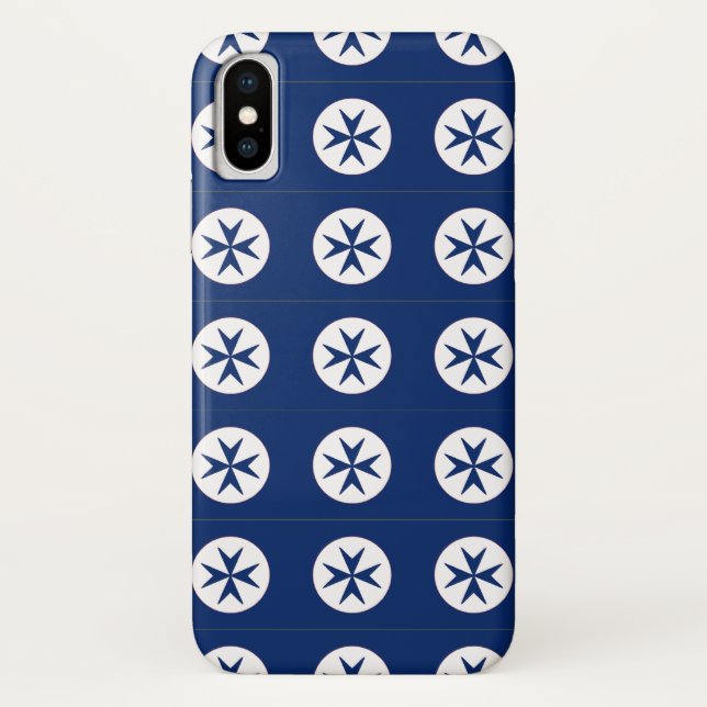 Coques Case-Mate iPhone Croix octogonale BLUE CORSAIR STYLE (Dos)