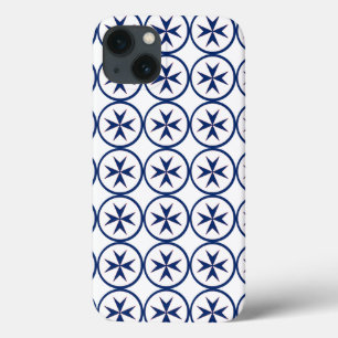 Etui iPhone 13 Croix octogonale BLUE CORSAIR STYLE