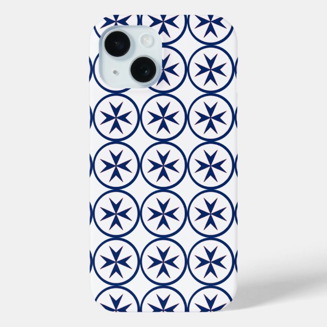 Coques Case-Mate iPhone Croix octogonale BLUE CORSAIR STYLE (Verso)