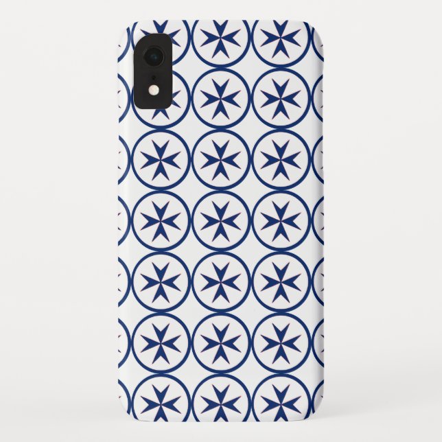 Coques Case-Mate iPhone Croix octogonale BLUE CORSAIR STYLE (Dos)