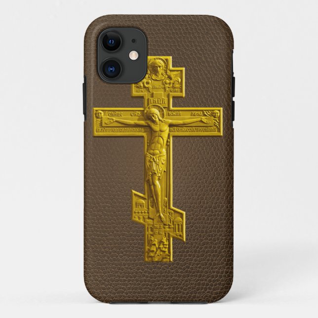 Coques Case-Mate iPhone Croix orthodoxe russe d'or (Dos)