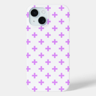 Coque Case-Mate iPhone Croix pois lilac sur fond blanc