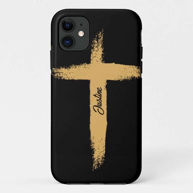 Coques Case-Mate iPhone Croix religieuse en or (Dos)