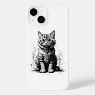 Coque Case-Mate iPhone Croquis au crayon de chat mignon