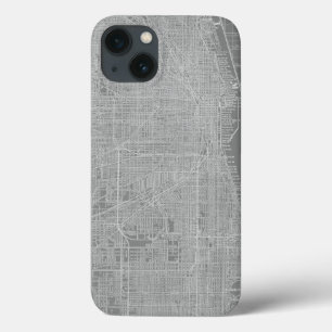 Coque Case-Mate iPhone Croquis de carte de ville de Chicago