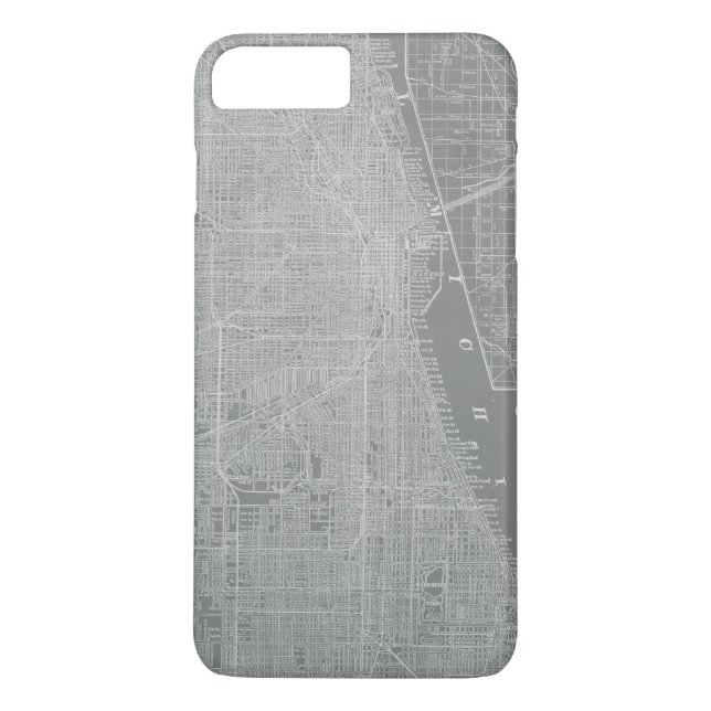 Coques Case-Mate iPhone Croquis de Chicago City Map (Dos)
