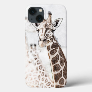 iPhone 13 Coque Croquis de girafe