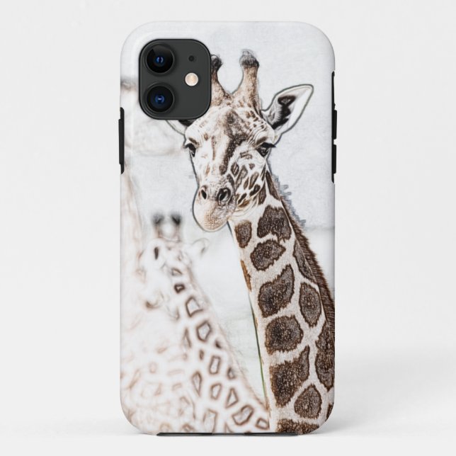 Coques Case-Mate iPhone Croquis de girafe (Dos)