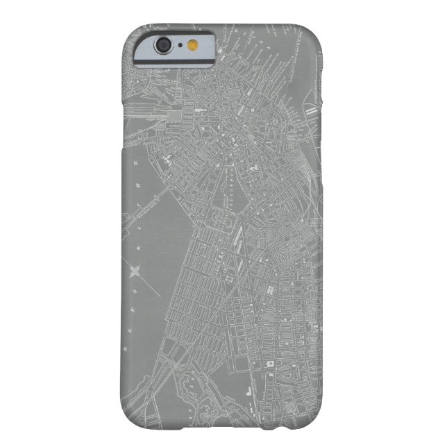 Coques Case-Mate iPhone Croquis de la carte de Boston City (Dos)