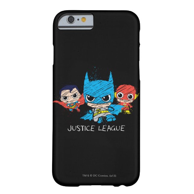 Coques Case-Mate iPhone Croquis de la Mini Justice League (Dos)