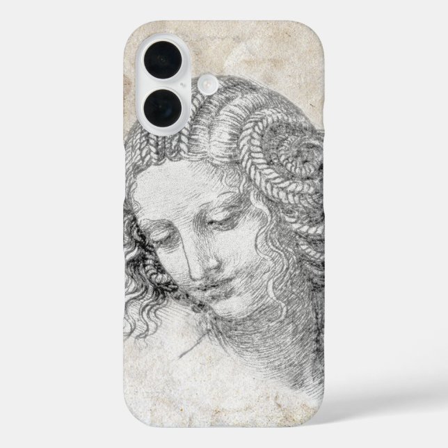 Coques Case-Mate iPhone Croquis de Léonard de Vinci Leda Parchemin Élégant (Verso)