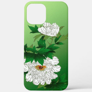 Etui iPhone Case-Mate Croquis japonais vintage de grande pivoine blanche