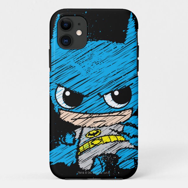 Coques Case-Mate iPhone Croquis Mini Batman (Dos)