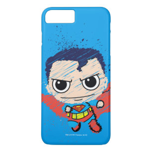Coque iPhone 8 Plus/7 Plus Croquis Mini Superman