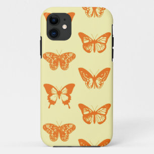 Coques Pour iPhone Croquis papillon, jaune et orange