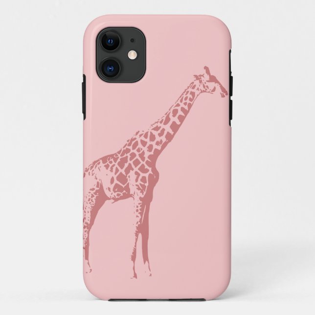 Coques Case-Mate iPhone Croquis rose de girafe (Dos)