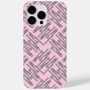 Coque Case-Mate iPhone Crosshatch gris Trombone Motif rose