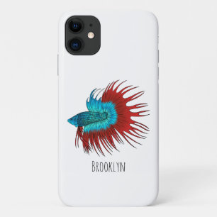 Case-Mate iPhone Case Crowntail betta fish dessin animé