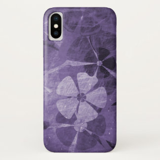 Coque iPhone X Cru floral pourpre