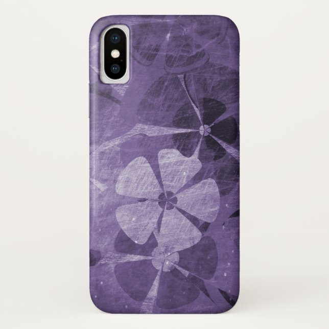 Coques Case-Mate iPhone Cru floral pourpre (Dos)