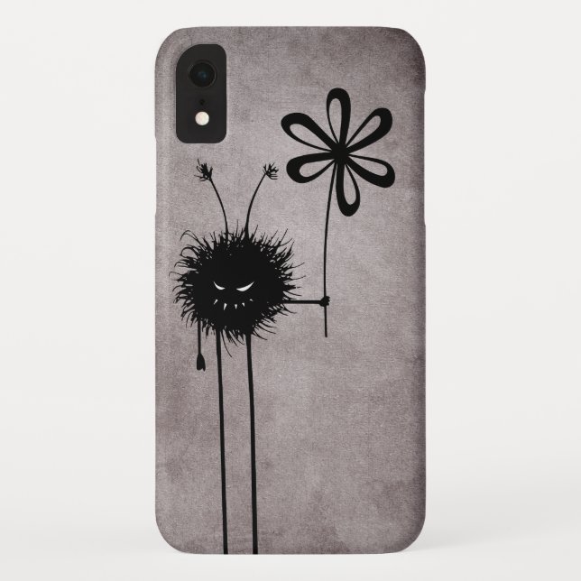 Coques Case-Mate iPhone Cru mauvais noir d'insecte de fleur (Dos)