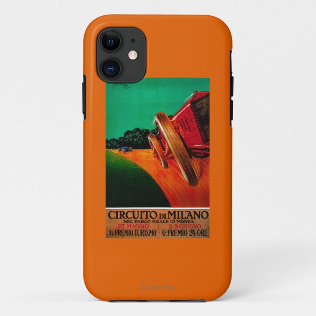 Coques Case-Mate iPhone Cru PosterEurope de Milan de Di de Circuito (Dos)