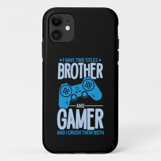 Coques Case-Mate iPhone Crushing deux titres Brother et Gamer (Dos)