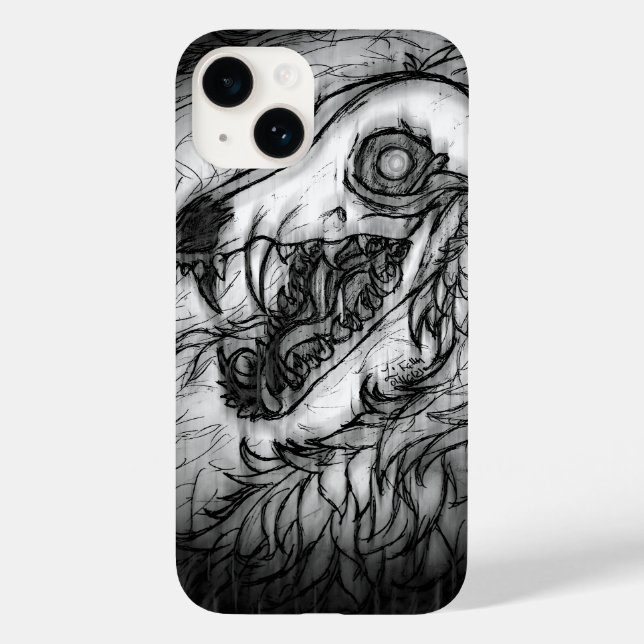 Coques Case-Mate iPhone Cryptide : Croquis de Wasset de neige  (Verso)