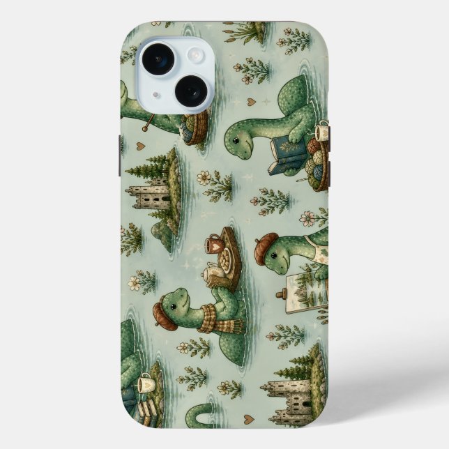Coques Case-Mate iPhone Cryptides confortables Nessie Monstre du Loch Ness (Verso)