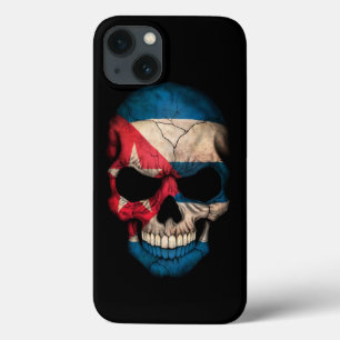 Coque Case-Mate iPhone Cuban Flag Skull on Black