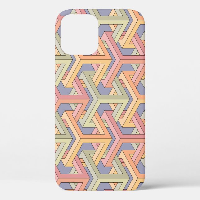 Coques Case-Mate iPhone Cubes 3D, Motif d'illusion optique. (Verso)