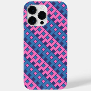 Coque Pour Pour iPhone 14 Pro Max Cubiste rose et bleu