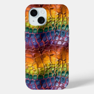 Coque Case-Mate iPhone Cuir arc-en-ciel
