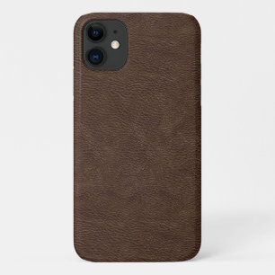 Coques Pour iPhone Cuir Brown de Faux