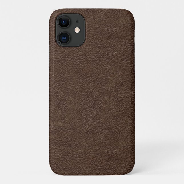 Coques Case-Mate iPhone Cuir Brown de Faux (Dos)