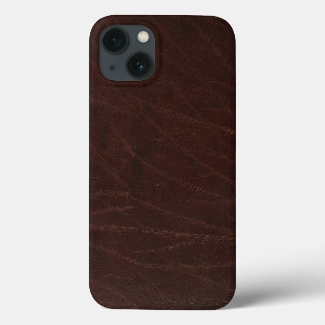 Coques Case-Mate iPhone Cuir Brown foncé (Verso)