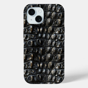 Coque Case-Mate iPhone Cuir de crocodile noir