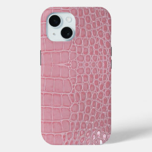 Coque Case-Mate iPhone Cuir de crocodile rose esthétique