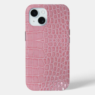 Coque Case-Mate iPhone Cuir de crocodile rose esthétique