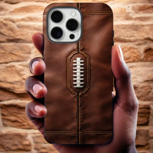 Coque iPhone 16 Pro Max Cuir de football élite