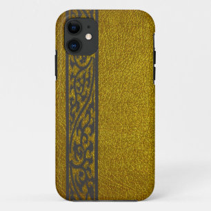 Etui iPhone Case-Mate Cuir Doré Moderne