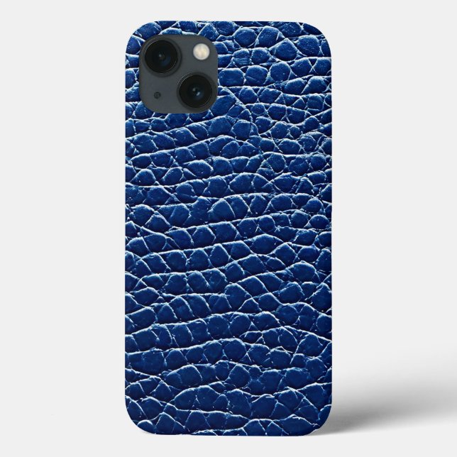 Coques Case-Mate iPhone Cuir Effet Bleu Marine Premium Aesthétique (Verso)