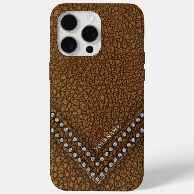 Coques Case-Mate iPhone Cuir Faux avec Rhinstones (Verso)