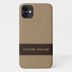 Case-Mate iPhone Case Cuir Faux Beige Personnalisé