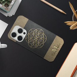 Coque Case-Mate iPhone Cuir marron bicolore, avec motif embossé 