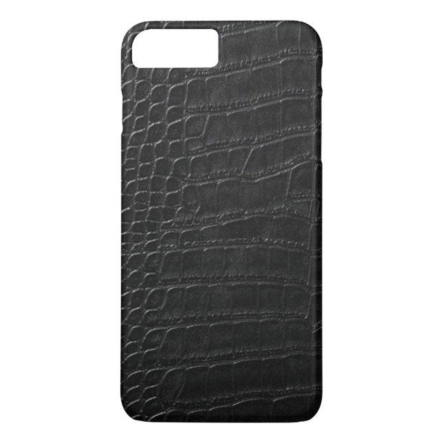 Coques Case-Mate iPhone cuir noir d'alligator (Dos)